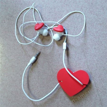 PVC耳机贴夹 XY/新颖饰品 pvc耳机绕线夹 来图来样加工