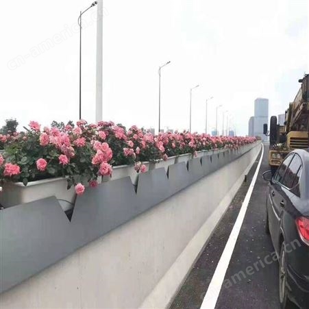 玻璃钢绿化种植箱花盆高架桥市政工程白色花箱树脂模压700*360*300花盆