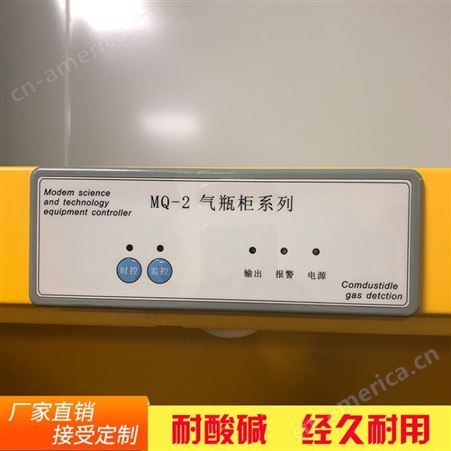 杭州威尔净化 厂家定制双瓶防爆柜 实验室防火气瓶柜 自动智能声光报警安全柜