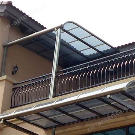 铝合金雨棚 定制 PC耐力板雨棚 铝合金透明*棚 铝合金防雨棚