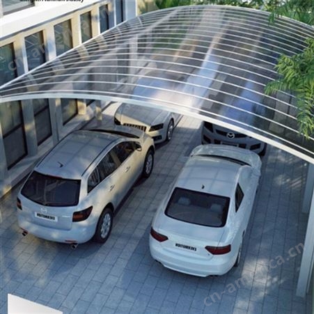 铝合金停车棚 家用庭院铝合金汽车雨棚 耐力板遮阳棚 户外汽车防晒雨棚