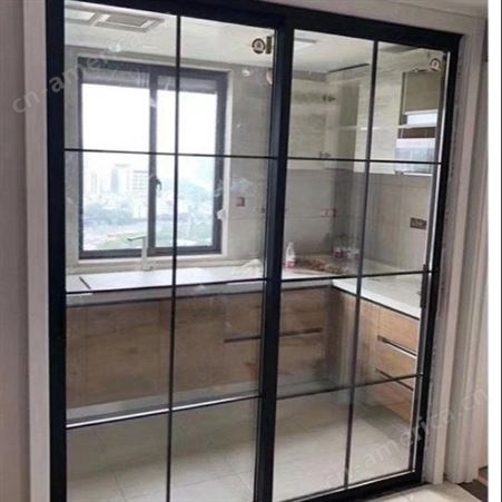 重庆 时尚2轨厨房窄边框铝合金推拉门 莜歌断桥铝门窗
