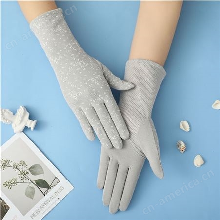 薄款棉质手套 按需定制 棉质睡眠手套 2021护手手套 碎花触屏手套