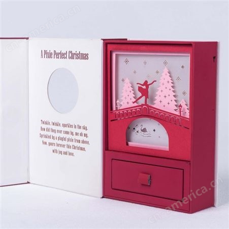 订制创意音乐礼品首饰盒 时尚圣诞节礼品盒 精美礼品盒 礼品盒