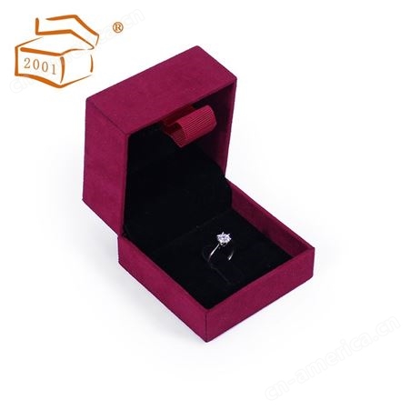 中国红项链盒 工厂直销翻盖首饰包装盒 绒布手表饰品盒