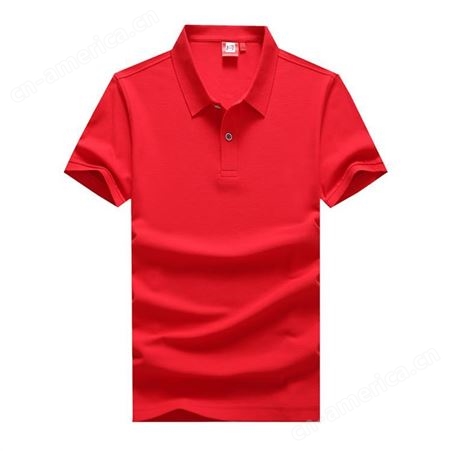红素polo衫定制短袖印字logo定做纯色文化t恤工作服工衣刺绣同学聚会 300件起订不单独零售