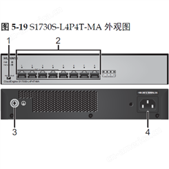 华为HUAWEI 98010894 S1730S-L4P4T-MA (8个10/100/1000Base-T以太网端口,4端口PoE+,交流供电) 监控专用交换机