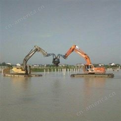 西藏湿地挖掘机租赁价格水上挖掘机出租