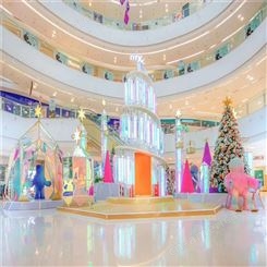 厂家商场酒店装饰七彩亚克力圣诞树造型设计_下单