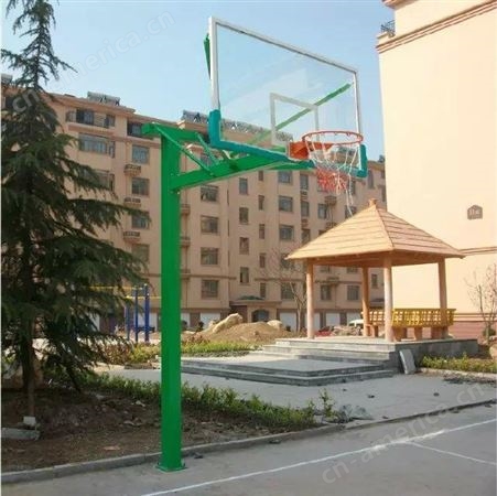 地埋圆管篮球架，地埋方管篮球架，固定式篮球架，219圆管篮球架，固定篮球架如何安装