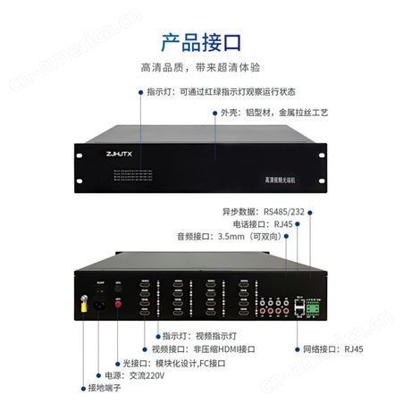 恒捷视频光端机 HDMI 8路-16路 高清无压缩视频多业务HDMI视频光端机