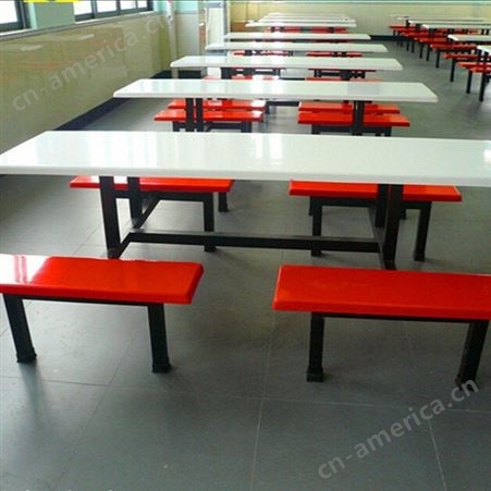 南安学校食堂餐桌椅 员工连体餐桌椅 四人位六人八人位食堂桌椅 餐馆餐桌椅价格