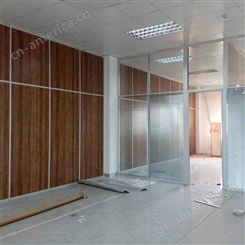 青岛办公玻璃隔断设计 至本锦恒 内置翻转升降百叶双层玻璃隔断墙