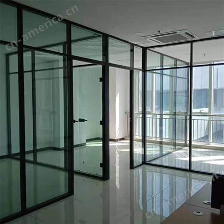 青岛办公百叶玻璃隔断铝合金高隔间安装价格 至本锦恒