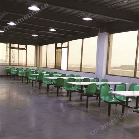 玻璃钢FY-M33八人位食堂靠背餐桌 快餐台户外餐桌椅