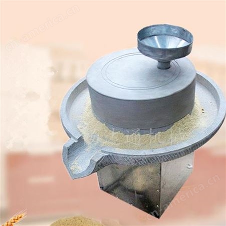 豆腐坊电动石磨机 面粉杂粮小麦石磨浆机 全自动小麦面粉石磨面机