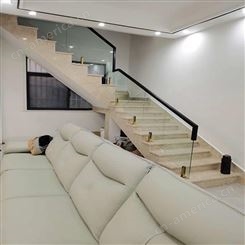 大理石玻璃楼梯 个性定制 平步楼梯 耐高温耐腐蚀
