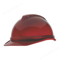 MSA/梅思安 豪华型红色ABS安全帽带透气孔帽壳