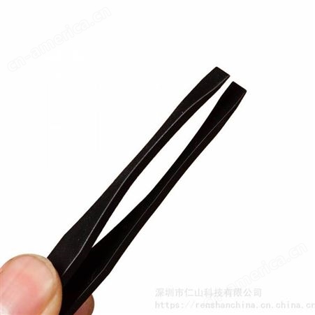 塑料镊子型黑色碳纤维塑料聂尖头平头塑胶镊子
