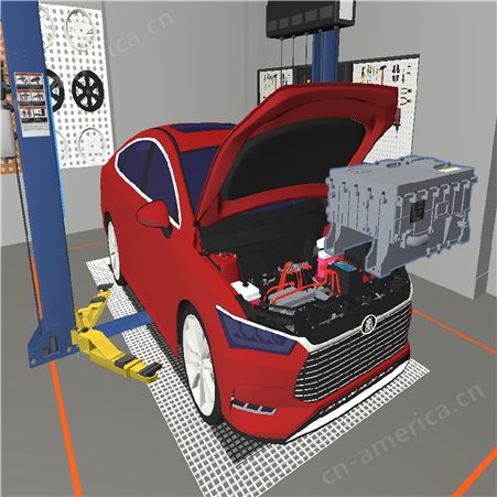 SN-VRZCFZ01新能源汽车整车VR虚拟仿真平台驱动系统动力电池空调转向助力系统