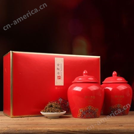 金骏眉红茶瓷罐礼盒装手工制作茶叶 送礼礼品