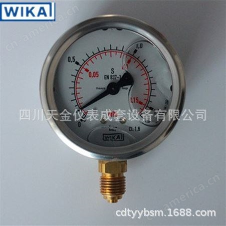 EN837-1德国WIKA耐震不锈钢威卡压力表油压水压现货防震