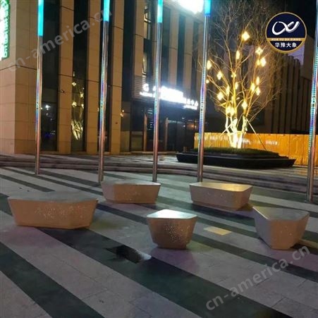 供应透光混凝土图案订制发光坐凳圆球造型户外挂板生产