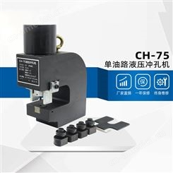 液压冲孔机 CH-75槽钢冲孔机 可打孔槽钢6-14# 单油路角铁打孔机