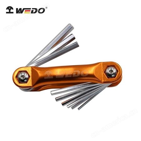 WEDO维度 钢制工具 9件套英制折叠式平头内六角扳手WD268