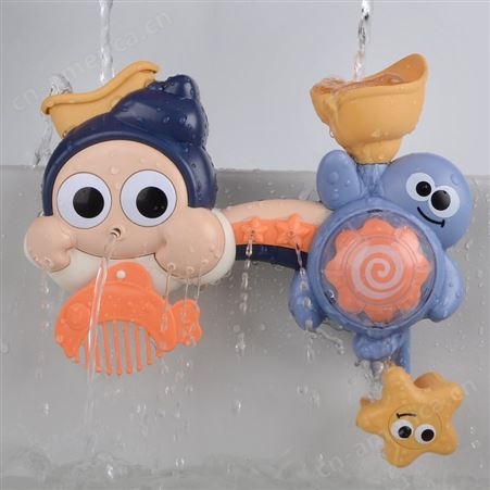 戏水玩具小猪骑飞鱼 儿童电动大象花洒 夏季浴室转转乐洗澡玩具双伟