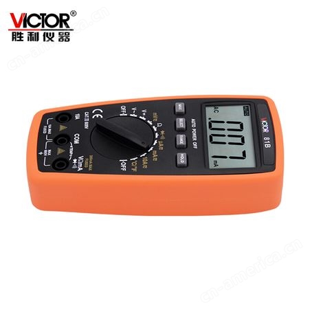 胜利仪器（VICTOR）数字万用表自动量程电动表多用表 带测温VC81B