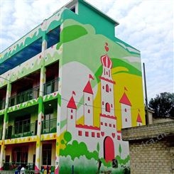 湖南幼儿园彩绘 湖南幼儿园墙绘公司 围墙彩绘 外墙装饰 光盛装饰