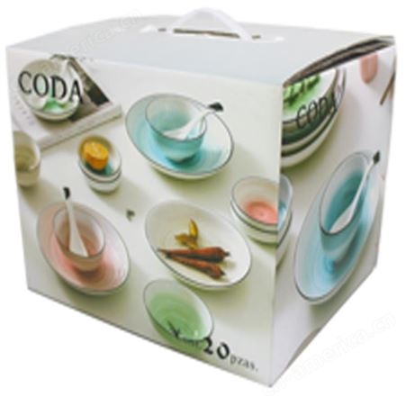 CODA手绘飞天餐具20件套D1803家用简约北欧釉下彩陶瓷圆盘饭碗汤勺味碟组合装