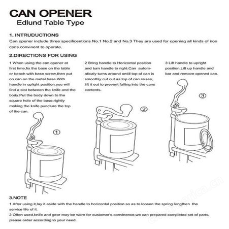 HOBOND 桌式开罐器 NO2 NO3/Table can opener