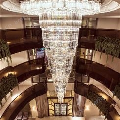 酒店大堂大型K9水晶吸顶灯售楼部大厅沙盘工程灯具定制