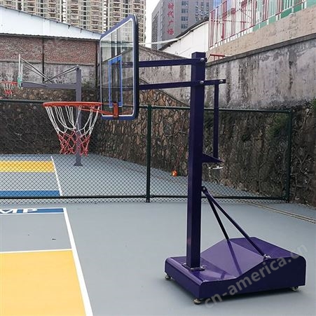 梅江区比赛篮球架（移动式）标准篮球场画线