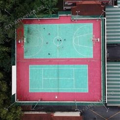 室外篮球场地坪漆 3-5mm厚硅PU