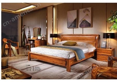 河南北欧简约风格床开泰家具各种风格新中式家具