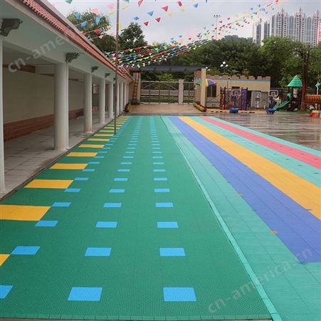阳春幼儿园拼装地板 学校悬浮地板设计安装 各种图案定制