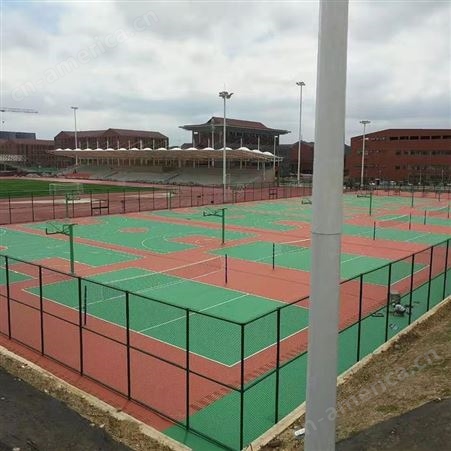 珠海网球场地坪铺装 优格丙烯酸/硅PU地坪铺装 一站式定制服务