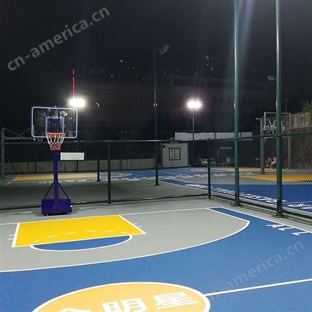 梅江区比赛篮球架（移动式）标准篮球场画线