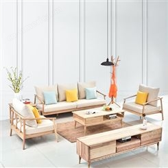 新中式实木沙发组合 现代中式客厅样板间 轻奢沙发全屋定制成套家具 可定做