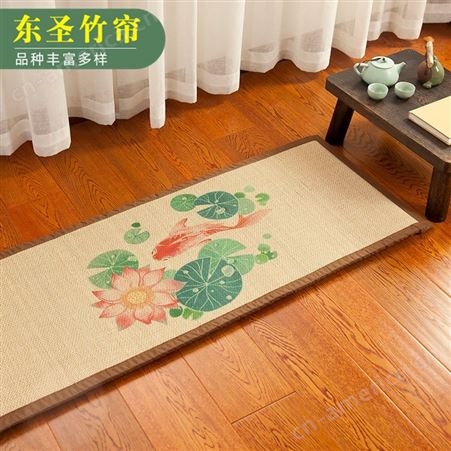 东圣竹帘 竹地毯 竹制茶桌竹地毯 榻榻米各种花纹定制